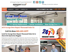 Tablet Screenshot of garagedoorrepairthousandoakscal.com